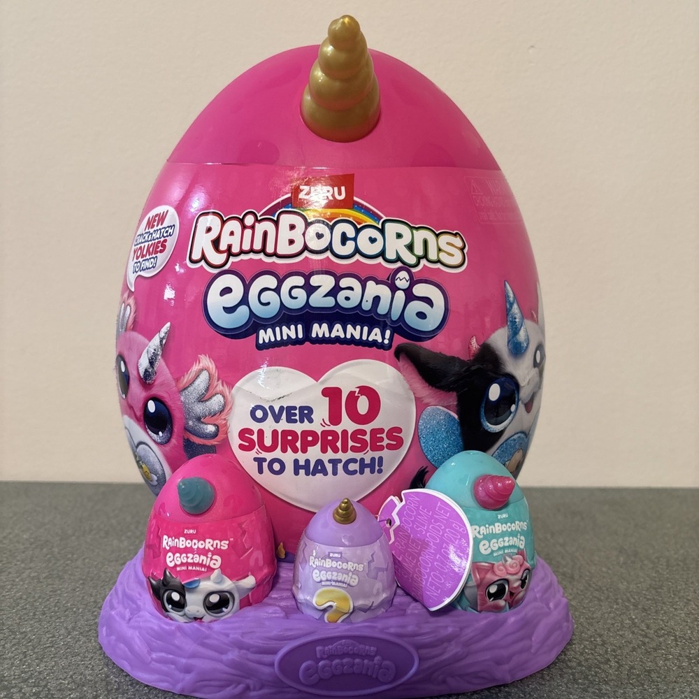 Zuru Rainbocorns Eggzania Mini‎ Mania 10 SUPRISES TO HATCH Pink NEW SEALED